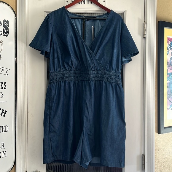 Denim Romper - Picture 1 of 4